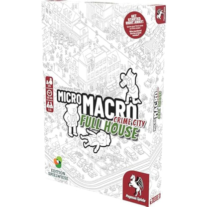 Pegasus Press | MicroMacro: Crime City - Full House | Board Game | Ages 10+ | 1-4 Players | 15-45 Minutes Playing Time