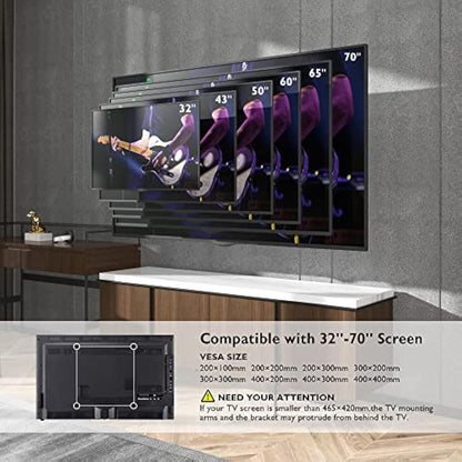 BONTEC TV Wall Bracket, Universal TV Wall Mount for 32-70 Inch, Extra Long Articulated Arm 850mm, Tilt Swivel Rotate Full Motion, VESA Wall Mount Max 400x400mm, 60kg Load