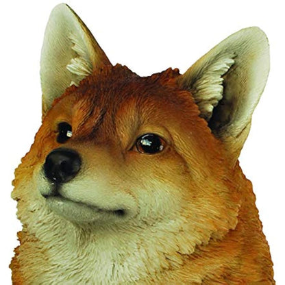 Vivid Arts XRL-SFOX-A Large Sitting Fox Resin Ornament