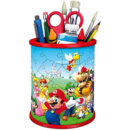 Ravensburger Super Mario Brothers Pencil Pot 3D Jigsaw Puzzles for Kids Age 6 Years Up - 54 Pieces - No Glue Required