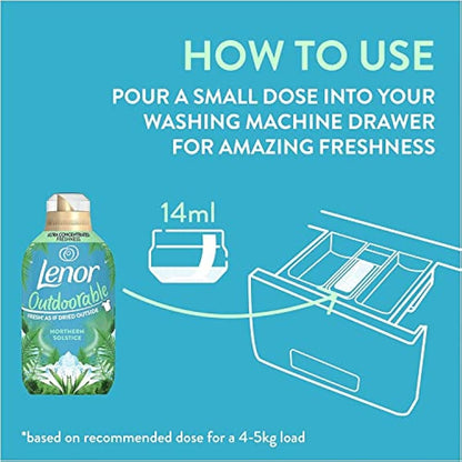 Lenor Outdoorable Fabric Conditioner 210 Washes, 6x490ml, Northern Solstice - Ultra Concentrated Freshness