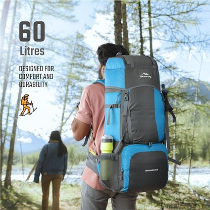 TRAWOC STONEX 60 Ltr Travel Backpack Trekking Rucksack bag for Men & Women Travel Bag Hiking Backback, HK001