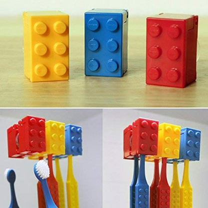 Kids Children Toothbrush Brick Holder Case Cover (3Pcs-BlockHolders)