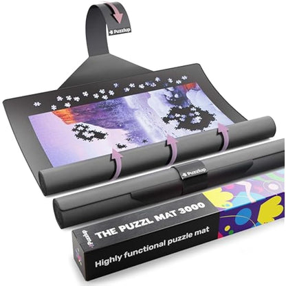 Puzzlup Jigsaw Mat 3000 Pieces - 95 X 150 cm (37 x 59 Inches) - Non Slip Roll Up Foam Puzzle Mat - Suited for Puzzles of 500, 1000, 1500, 2000 or 3000 pieces - Portapuzzle With Gift Packaging