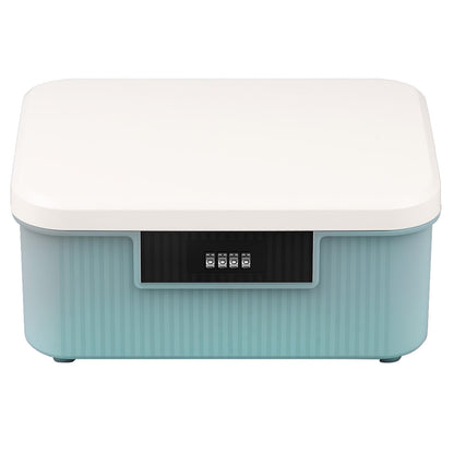 Dandelionsky Lockable Box Large Medicine Box with Combination Lock, 25×20×10cm Fridge Box with Built in Removable Tray