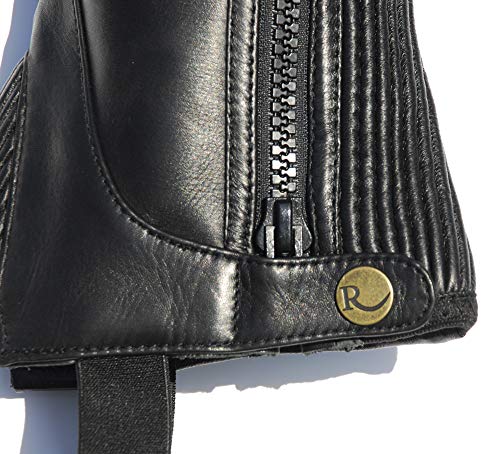 Leather 1/2 Chaps - Small - Black