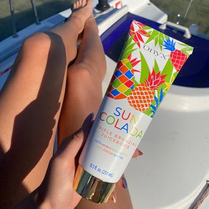 Onyx Suncolada Sunbed Cream | Deep Tan Bronzer & Accelerator for Smooth, Streak Free Finish | Outdoor & Indoor Lotion Enhancer | Moisturising Formula for Long Lasting Results