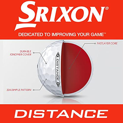 Srixon Distance 10 (NEW MODEL) - Dozen Golf Balls - High Velocity and Responsive Feel - Resistant and Durable - Premium Golf Accessories and Golf Gifts