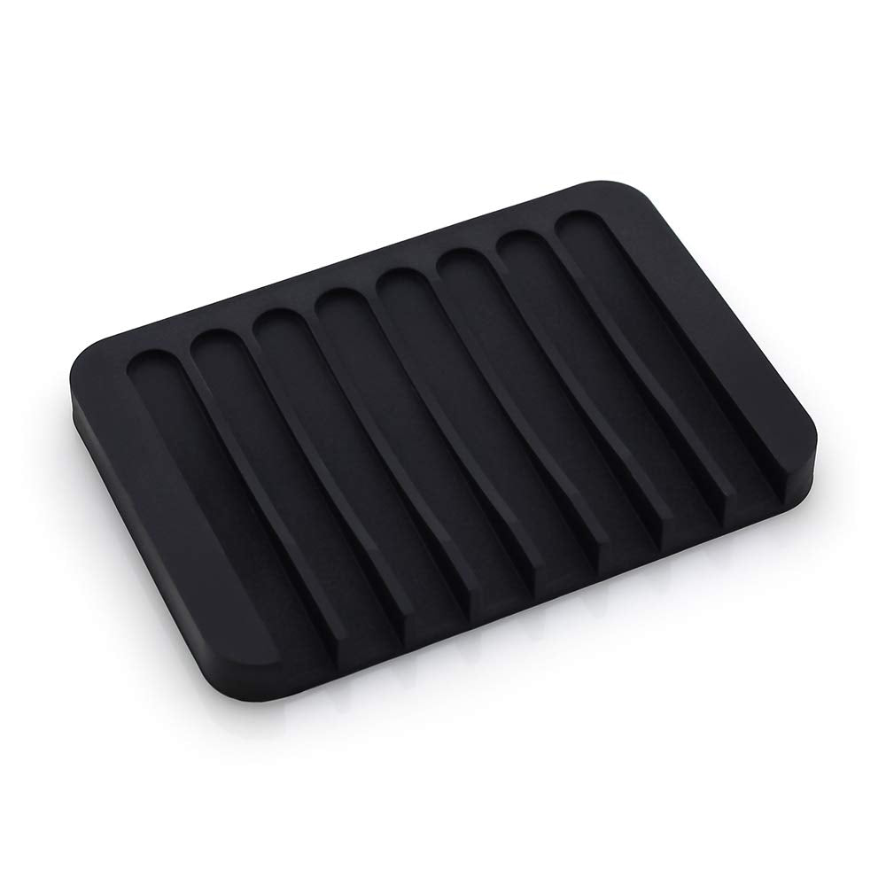 Auzass Silicone Soap Dish, Self Draining Anti-Slip Soap Dish Holder