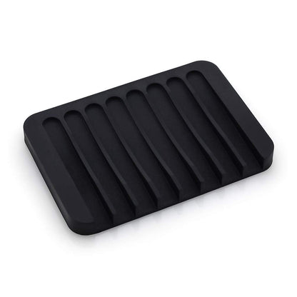 Auzass Silicone Soap Dish, Self Draining Anti-Slip Soap Dish Holder