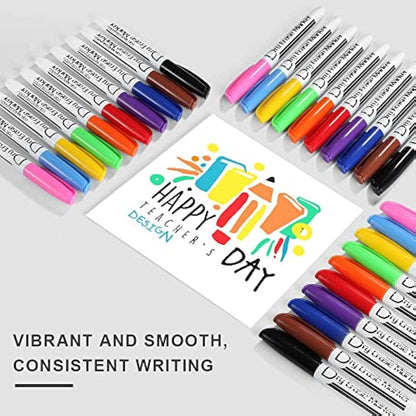 Volcanics Whiteboard Pens Dry Erase Markers Dry Wipe Pen 80 Pack Assorted Colours For Home School and Office