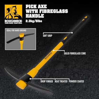 Roughneck ROU64352 Pick Axe With Fibreglass Handle 5lbs/2.27kg