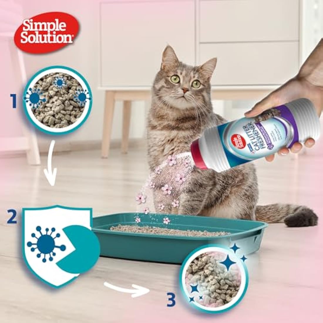Simple Solution Cat Litter Freshener with Enzymatic Cleaning Granules 600g