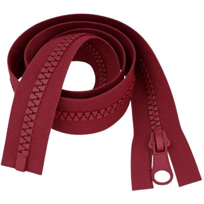 32" (81cm) Wine Chunky Zip - Heavy-Duty Open-Ended Separating