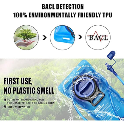 BBAIYULE® hydration backpack with hydration bladder 2L, BPA-free| Water backpack |cycling backpack with hydration system |running backpack ultra light 380g | biking,hiking,walking