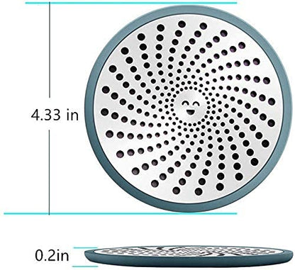 1 Pcs Shower Drain Cover Hair Catcher, Drain Protector Good Grips Easy Clean Strainer Stainless Steel Hair Trap Mesh for Shower Bath Drain Filter