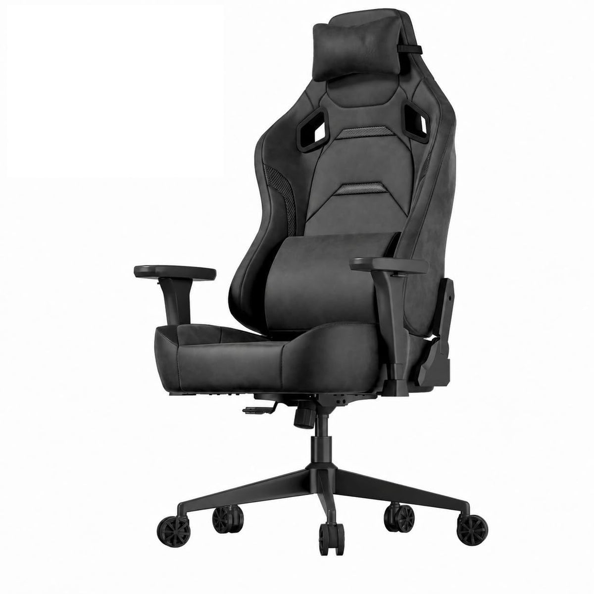 JUMMICO Suede Gaming Chair, Ergonomic Office Chair with 3D Armrests, Desk Chair with Wider Backrest for Gaming, Working, Study