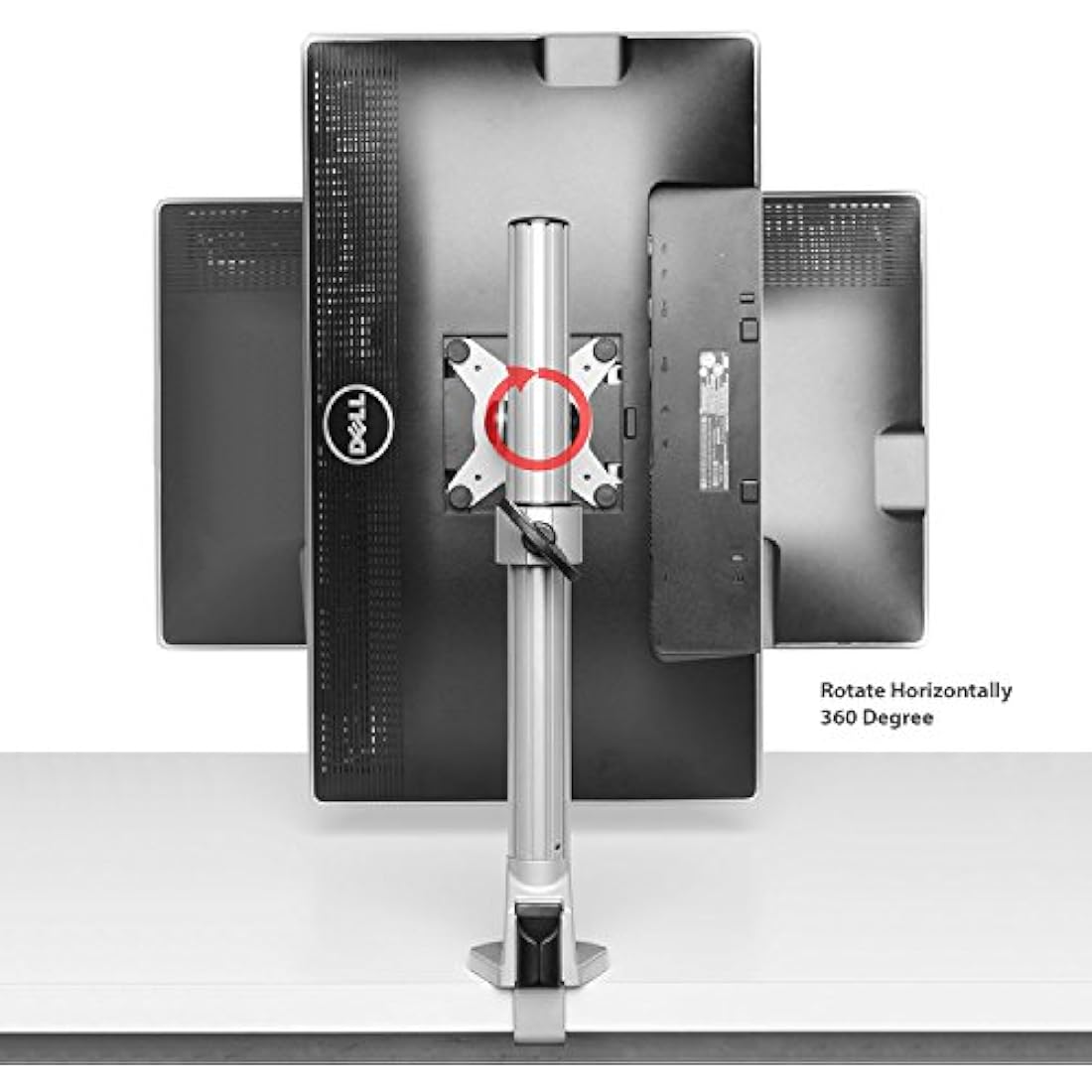 ThingyClub Monitor Desk Mount Bracket stand Arm for 10"-30" LCD LED Screens, Max VESA 100x100mm up to 8kg(17.6lbs) Weight Capacity (Single-No Arm)