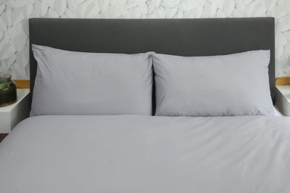 lekka EASY-CHANGE & EASY-IRON, ZIP-AROUND Duvet Cover Set for King Size Bed (Grey)