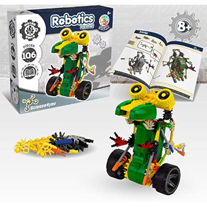 Science4you Robotics Rexbot - Robot Building Toy for Kids Age 8-14, Kit with 106 pieces to Build Your Own Robot and Make it Move, Science Kit and STEM Toy for Kids 8+ years old