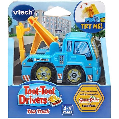 VTech Toot-Toot Drivers Tow Truck, Toy Car for 1 Year Old, Pretend Play Vehicle with Lights & Sounds, Interactive Toddlers Toy 12 Months, 2, 3, 4 +, English Version
