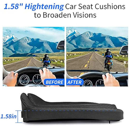 Seat Cushion for Car and Truck Driver Seat Office Chair Wheelchairs Orthopedic Ergonomic Memory Foam Coccyx Seat Sciatica Cushion for Tailbone Sciatica Relief Hemorrhoid Car Seat Pad