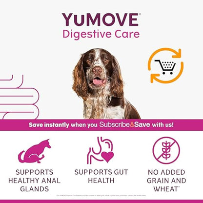 YuMOVE Digestive Care & Fibre, Dog Pre and Probiotic Supplement for Gut Health, Digestive and Anal Glande Support, All Ages and Breeds with Sensitive Digestion, 180g