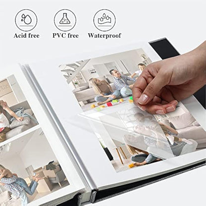 Yopih Photo Album Self Adhesive 10x15 8x13 13x18 15x20 20x25 cm 60 Pages Scrapbook Album DIY Scrap Book with A Pen