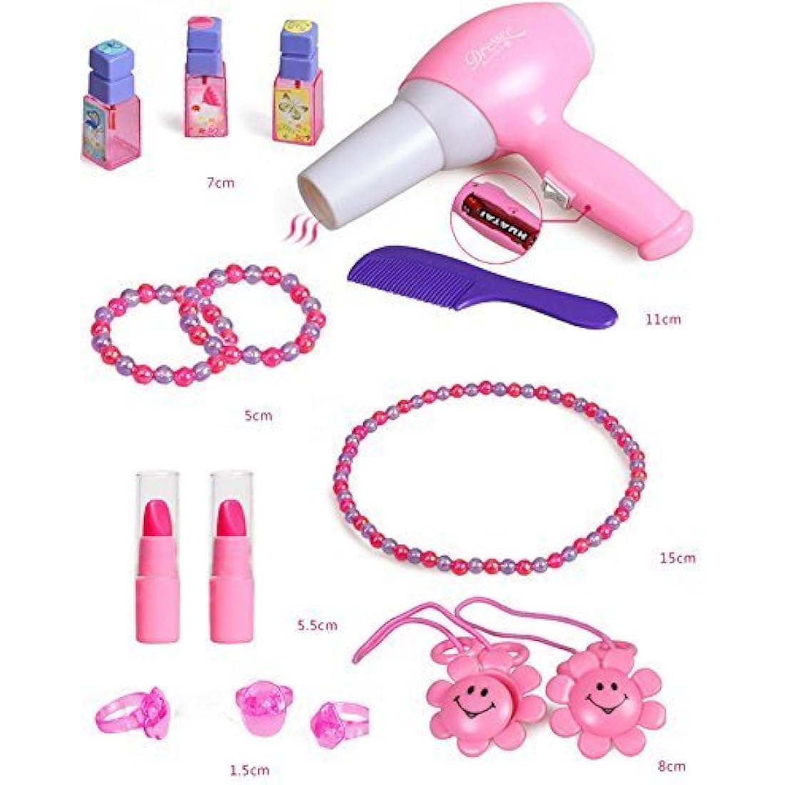 Delex® Girls Glamour Mirror Makeup Dressing Table Stool Playset Toy Vanity Light & Music Great Christmas XMAS Gift New