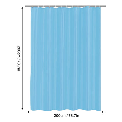 LUKDUNG 200 x 200 cm Polyester Textile Shower Curtain Anti-Mould for Bathroom, Curtain for Bathtub Shower Made of Fabric Waterproof Washable Shower
