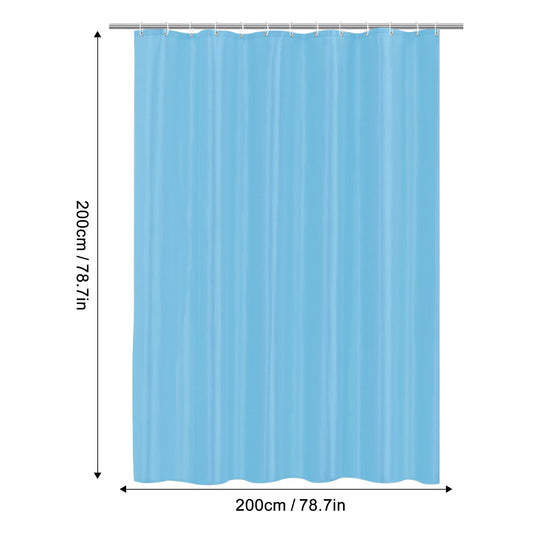LUKDUNG 200 x 200 cm Polyester Textile Shower Curtain Anti-Mould for Bathroom, Curtain for Bathtub Shower Made of Fabric Waterproof Washable Shower