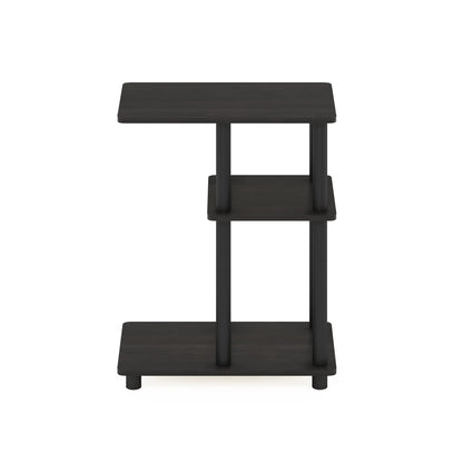 Furinno TURN-N-TUBE Side Table, 3-Tier C-Shape End Table with Open Shelf, Toolless Assembly Night Stand, Bedside Table, for Living Room, Bedroom