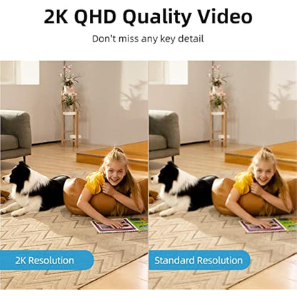 AOSU 2K Indoor Cameras 2-Pack – Plug-In WiFi Nanny Cam for Baby & Pets, Motion, Night Vision, Two-Way Audio