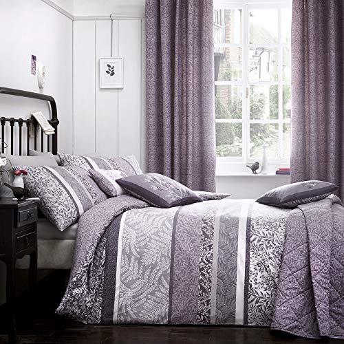 Dreams & Drapes, Hanworth, Easy Care Duvet Cover Set, Super King, Heather, Purple