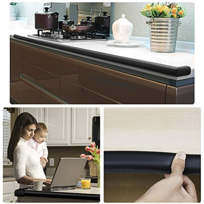 Vicloon Edge Protectors, 2M * 2 Roll Foam Safety Strip, Kids Anti Collision Strip, Thicken Soft Protective, Edge Corner Guard for Baby, Kids and Child - Black