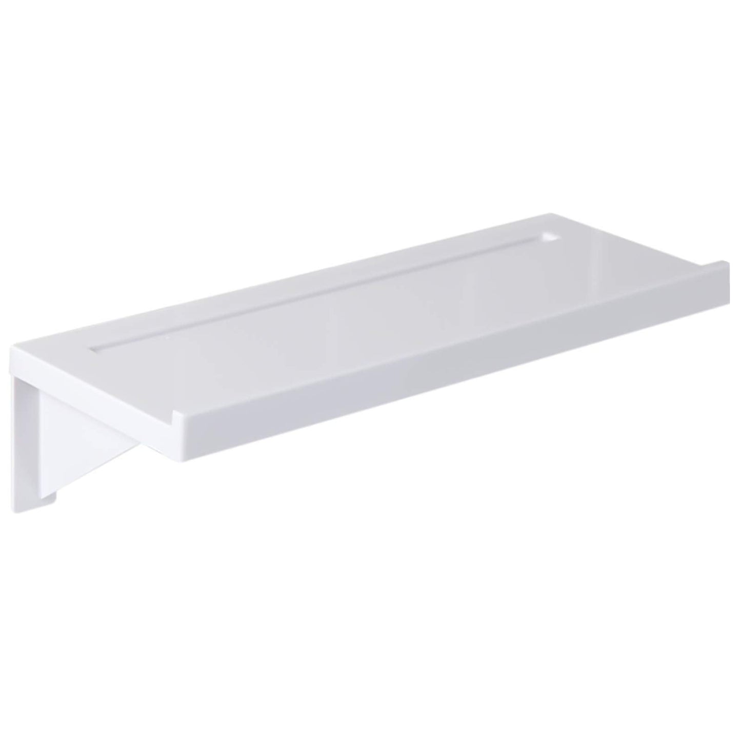 Tinsellns Bathroom Shelf No Drill Self Adhesive Shelf No Nails Shelves White Shower Shampoo Holder Wall Mounted Shelves Bathroom Storage Plastic