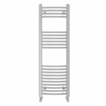 NRG Chrome Heated Towel Rail Curved Designer Bathroom Radiator - 1200×400mm