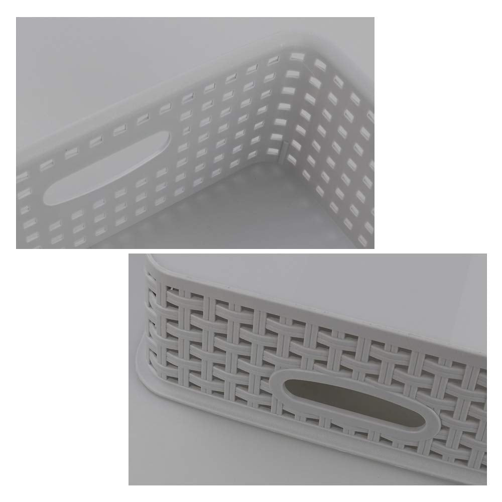 Gitany 6 Pack Desktop Storage Baskets, Plastic Office Baskets, A4 Storage Tray