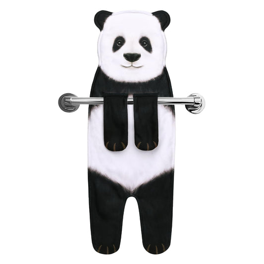 AGRIMONY Funny Panda Hand Towels - Cute Bathroom Kitchen Towels Panda Decor Decorative Hanging Face Towels Super Absorbent Soft-Valentine Christmas