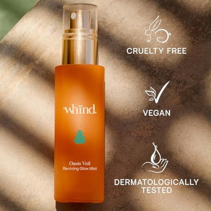 whind Oasis Veil Reviving Glow Facial Mist with Hyaluronic Acid & Vitamin C – Moisturizing Face Mist Setting Spray for Hydration and Glow – 50ml