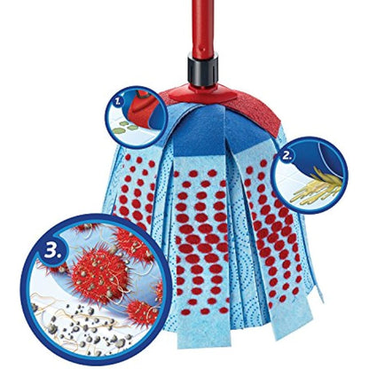 Vileda SuperMocio 3 Action XL Mop and Bucket Set with Extra Refill, Blue,Red