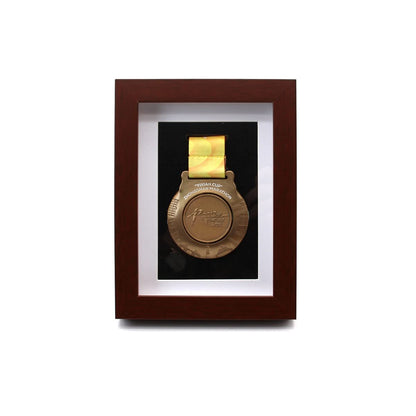 WANLIAN 8x6 Medal Display Frame, Walnut Finish, Glass Front