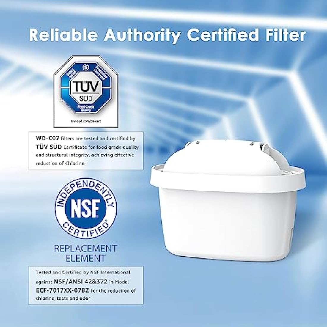 Waterdrop Water Filter Cartridges, Replacement for Brita® Maxtra+® Plus, Maxtra Pro® All-in-1, Compatible with Brita® Marella® Jug and Kettle, Reduce PFAS, PFOA/PFOS, TÜV SÜD, NSF Certified (15)