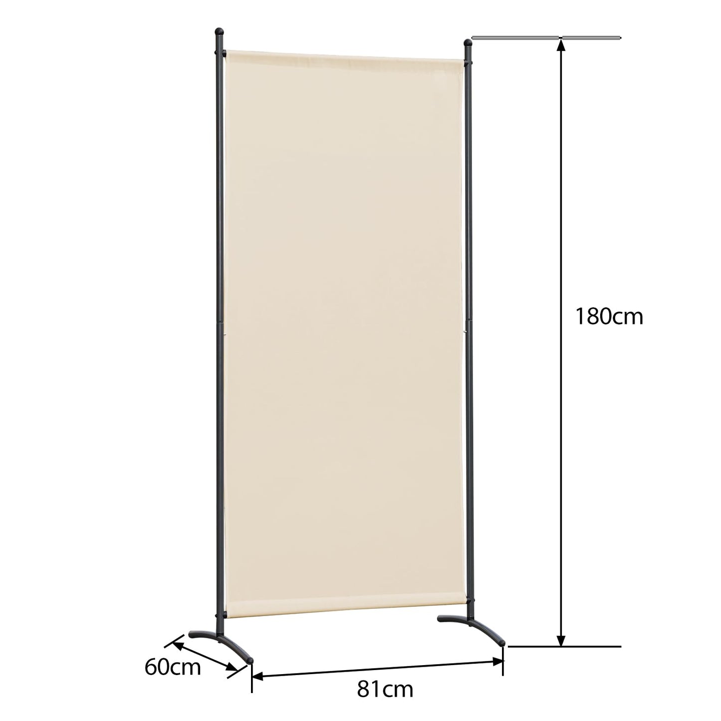 Angel Living 1 Panel Room Divider, Privacy Screen Composed of Polyester Fabric and Sturdy Iron Frame