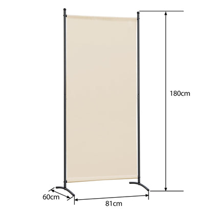 Angel Living 1 Panel Room Divider, Privacy Screen Composed of Polyester Fabric and Sturdy Iron Frame