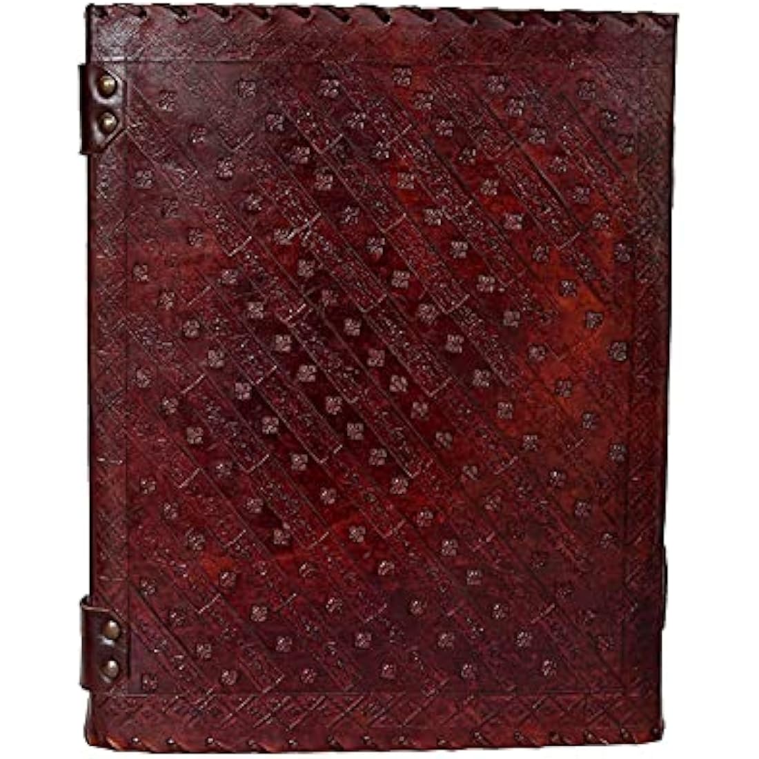OVERDOSE Seven Stone Leather Journal - Handmade Antique Stone Journal For Students & Office For Men And Women Diary Leather Sketchbook Drawing Journal Notebook - Size 10 X 13 Inches | 25 X 33 cm