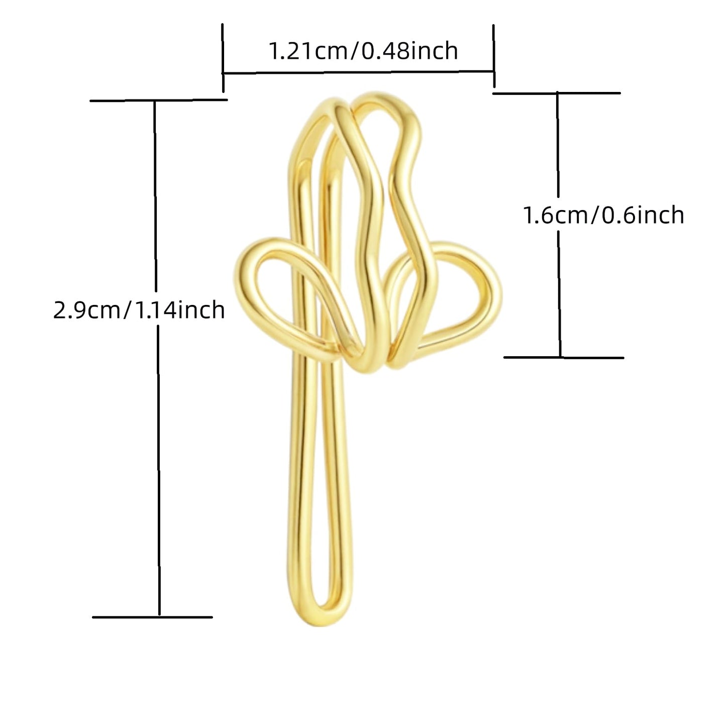 Metal Curtain Hooks 100 Pieces for curtains (gold,2.9x1.2cm)