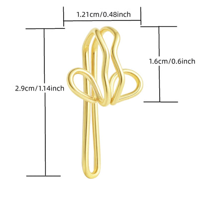 Metal Curtain Hooks 100 Pieces for curtains (gold,2.9x1.2cm)
