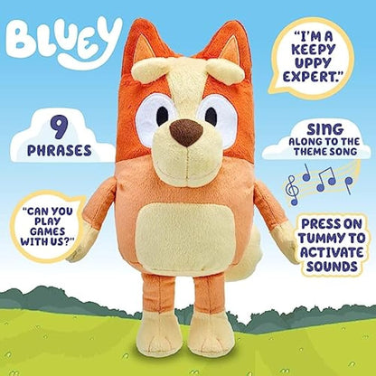 Bluey Bingo Large 30cm Talking Sounds Plush: Official Collectable Character Cuddly Jumbo Soft Toy