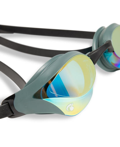 Arena Unisex Cobra Core Swipe Mirror Racing Goggles, Aqua/Sage/Black
